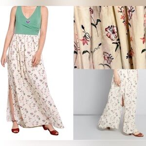 ModCloth Green Floral Maxi Dress Sleeveless Cottagecore M